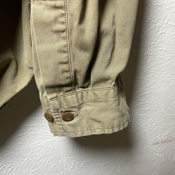 GAP XXL Khaki‎ Utility Shirt 100% Cotton Long Sleeve Button Front Workwear - Picture 7 of 8
